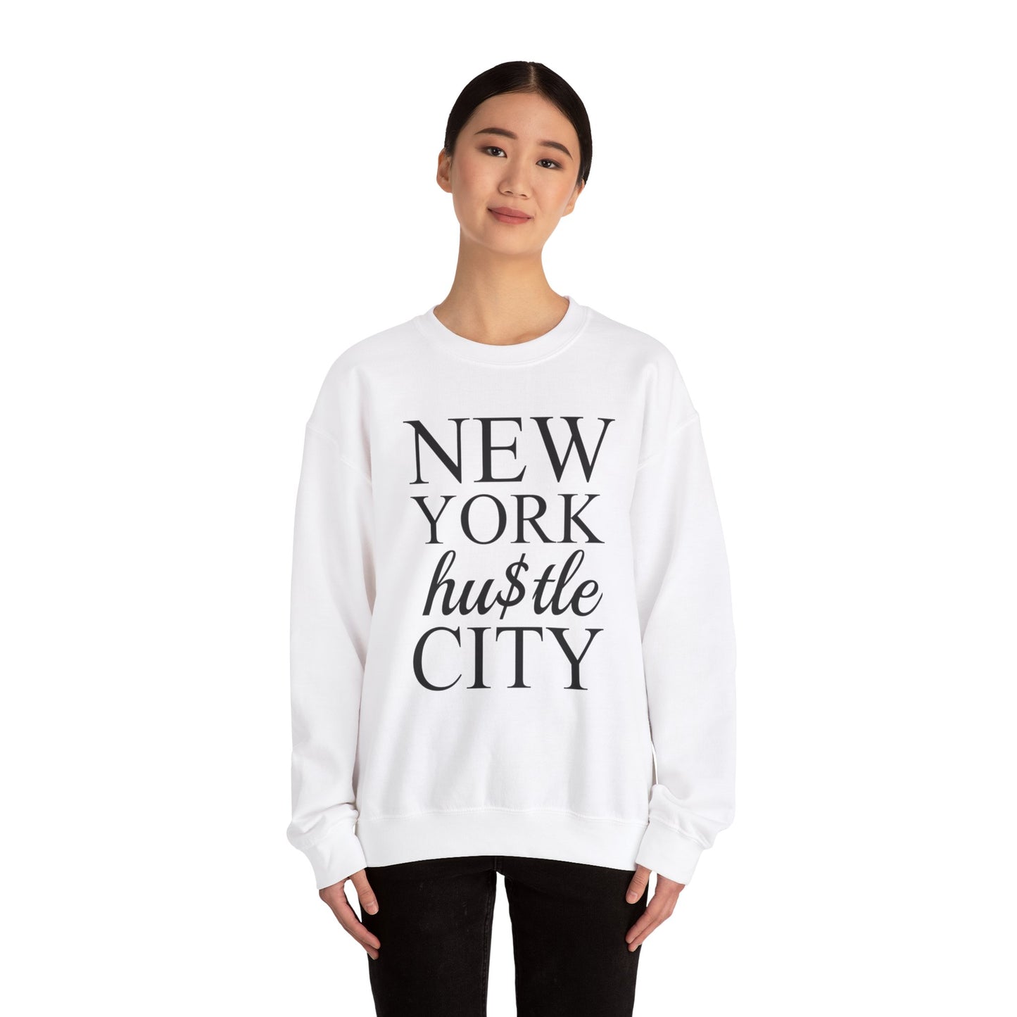 “NEW YORK HU$TLE CITY” Heavy Blend™ Crewneck Sweatshirt