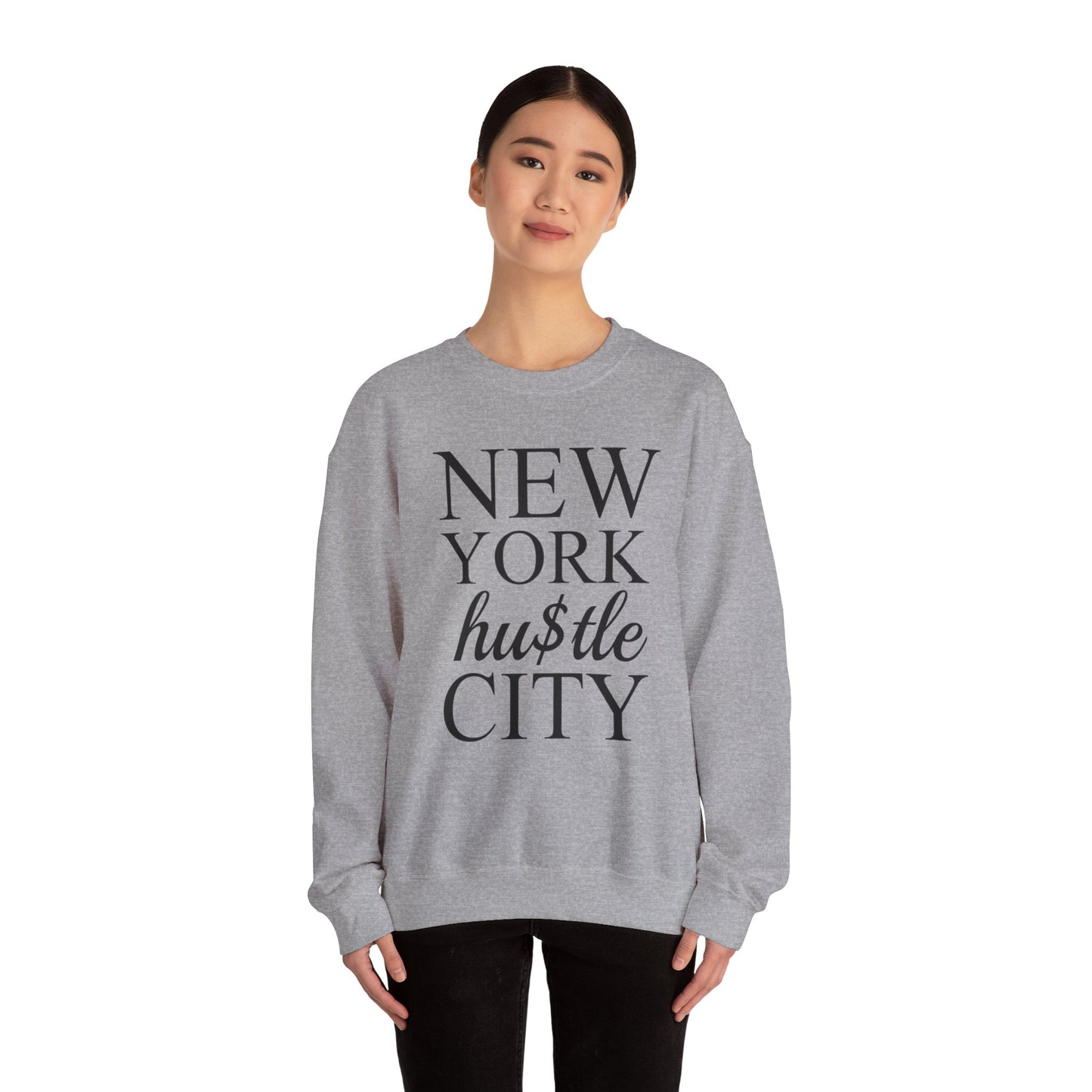 “NEW YORK HU$TLE CITY” Heavy Blend™ Crewneck Sweatshirt