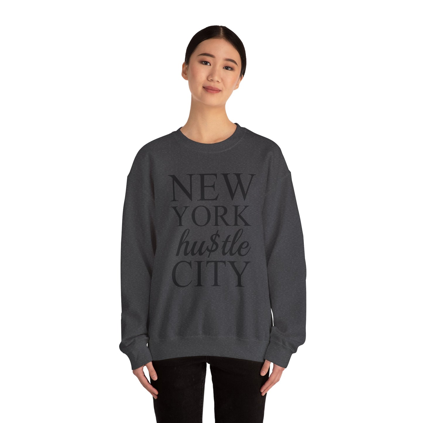 “NEW YORK HU$TLE CITY” Heavy Blend™ Crewneck Sweatshirt