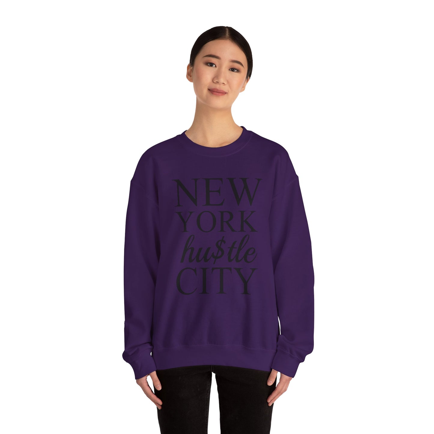 “NEW YORK HU$TLE CITY” Heavy Blend™ Crewneck Sweatshirt