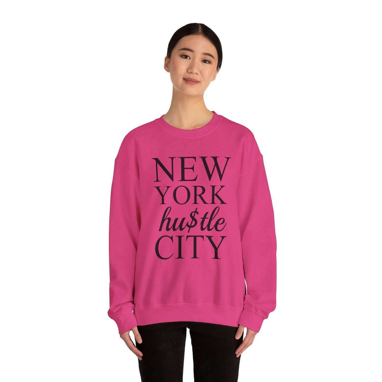 “NEW YORK HU$TLE CITY” Heavy Blend™ Crewneck Sweatshirt