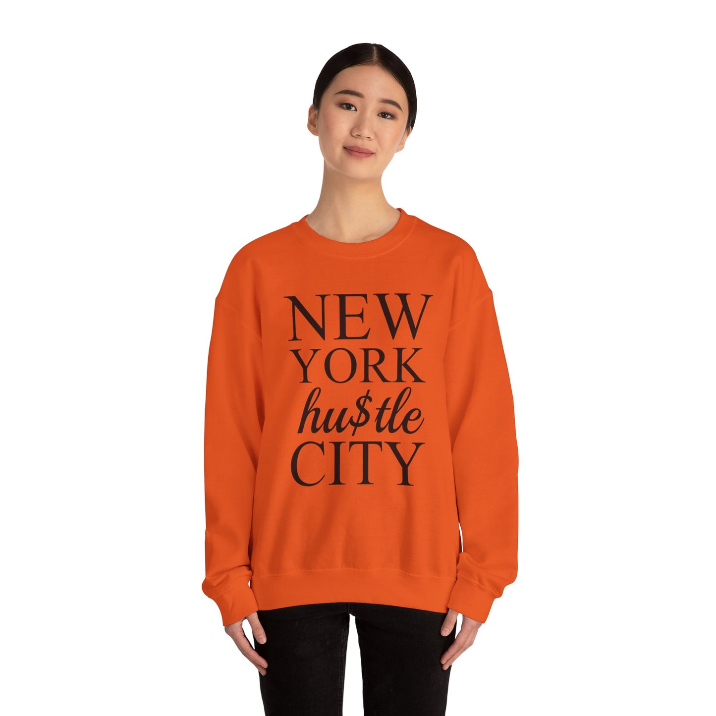 “NEW YORK HU$TLE CITY” Heavy Blend™ Crewneck Sweatshirt