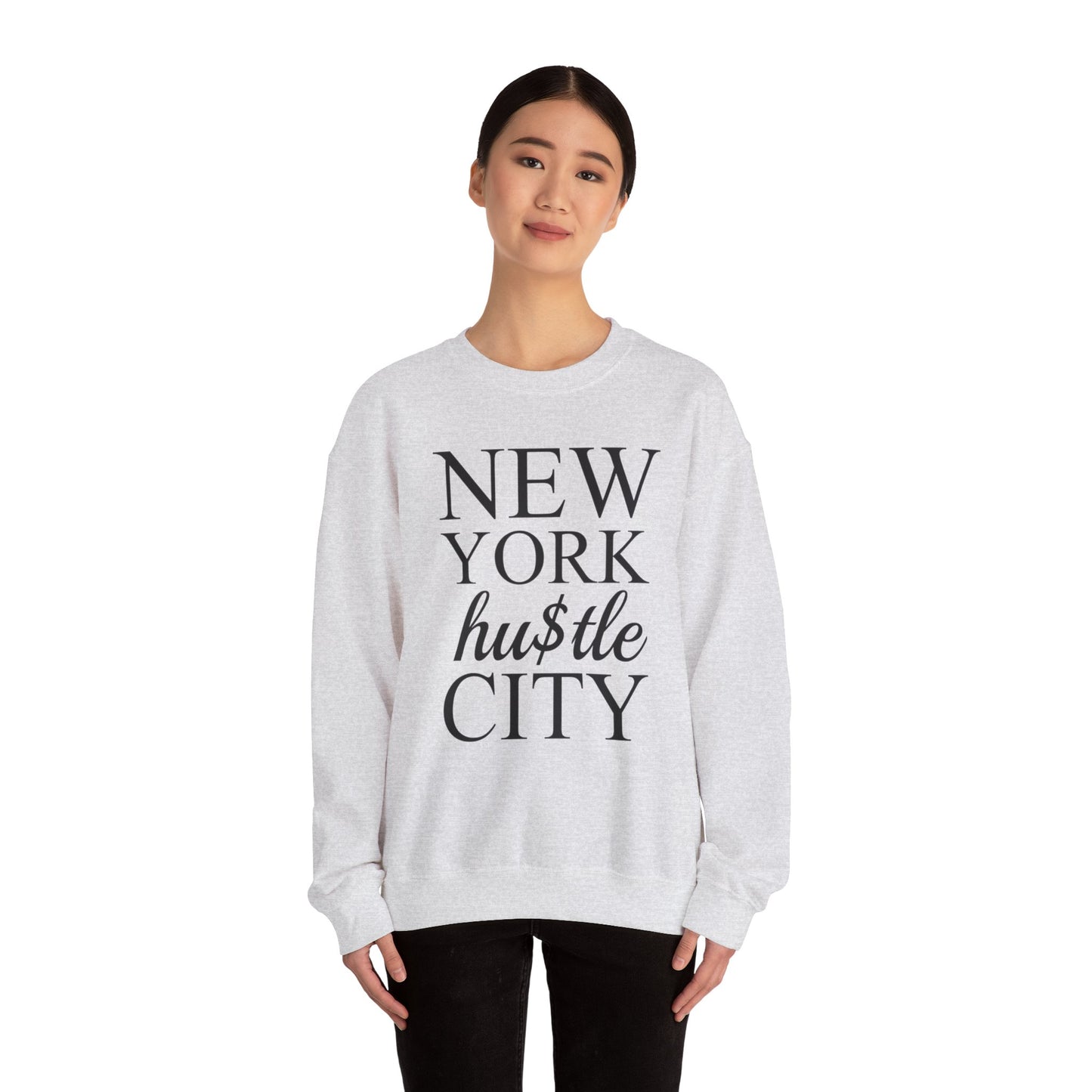 “NEW YORK HU$TLE CITY” Heavy Blend™ Crewneck Sweatshirt