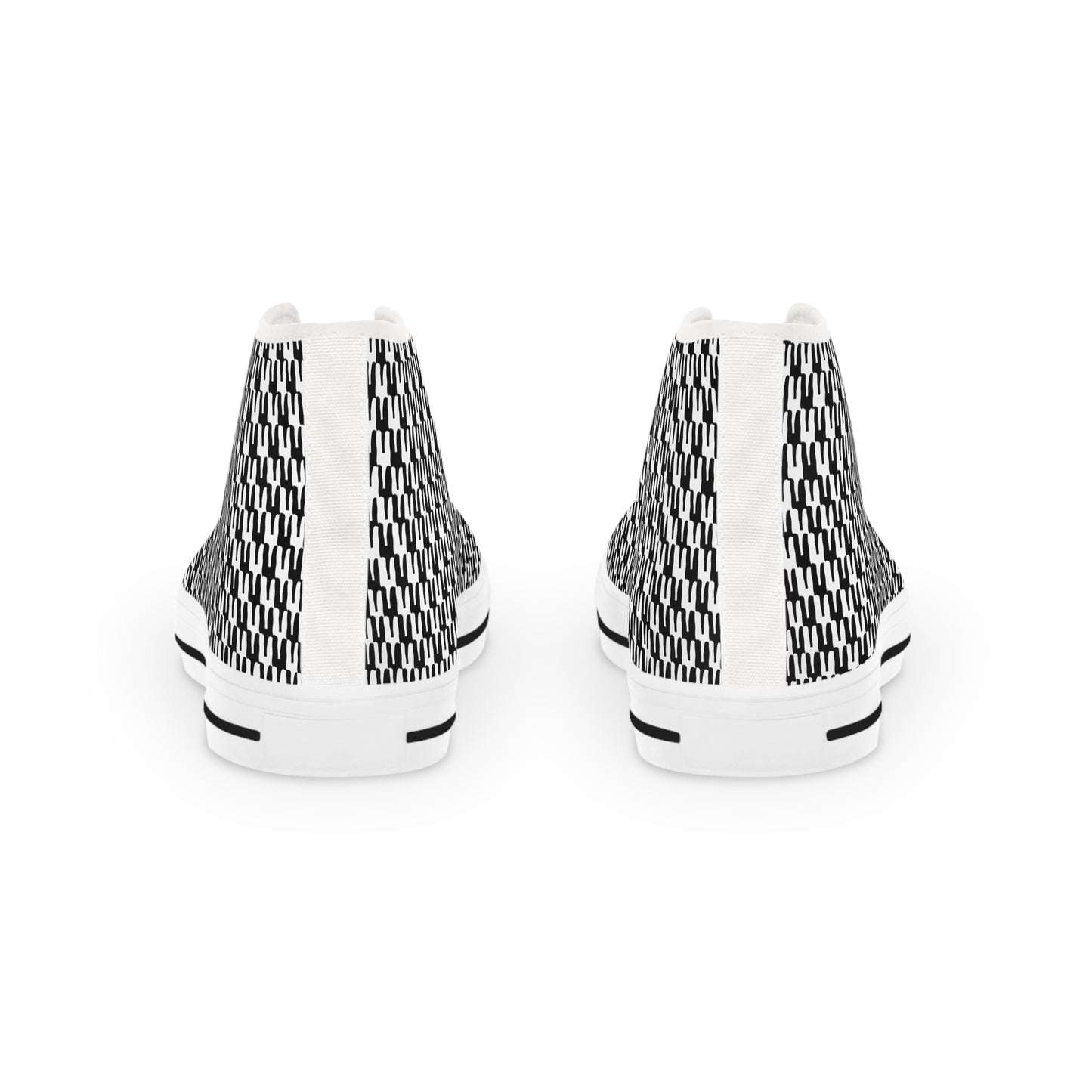 “Cactus” Black And White ,Men’s High Top Sneakers