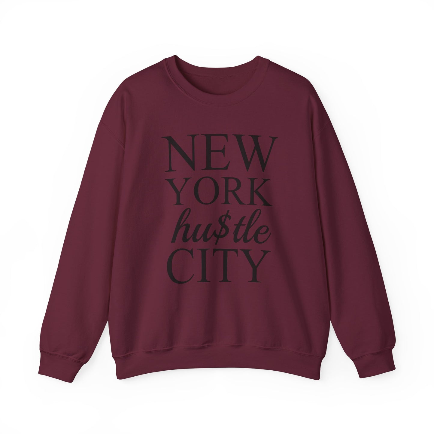 “NEW YORK HU$TLE CITY” Heavy Blend™ Crewneck Sweatshirt