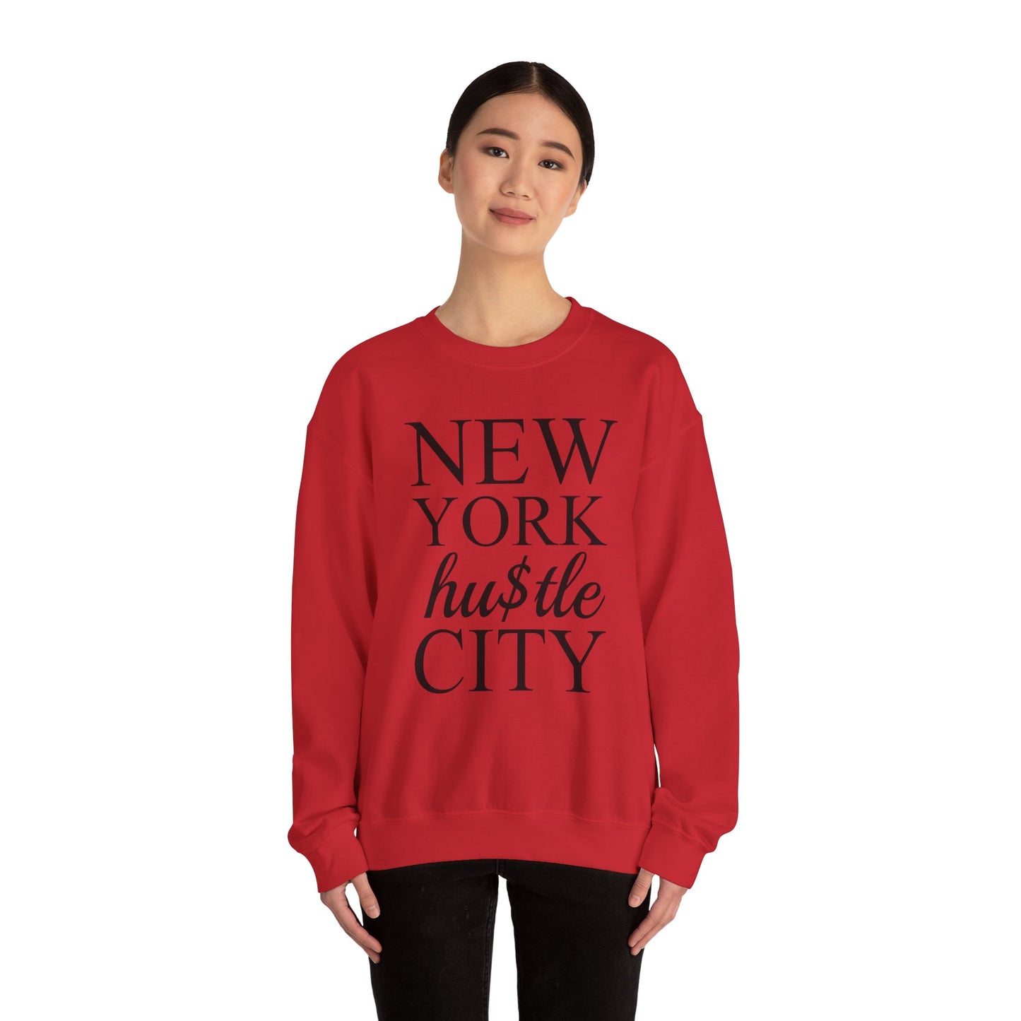 “NEW YORK HU$TLE CITY” Heavy Blend™ Crewneck Sweatshirt