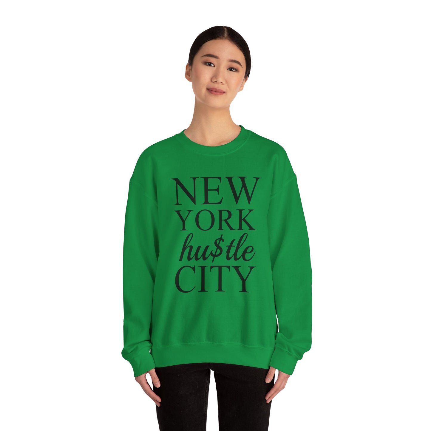 “NEW YORK HU$TLE CITY” Heavy Blend™ Crewneck Sweatshirt
