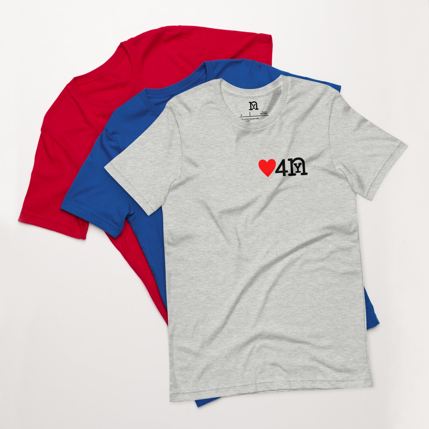 ❤️ 4 nY Athletic Grey t-shirt