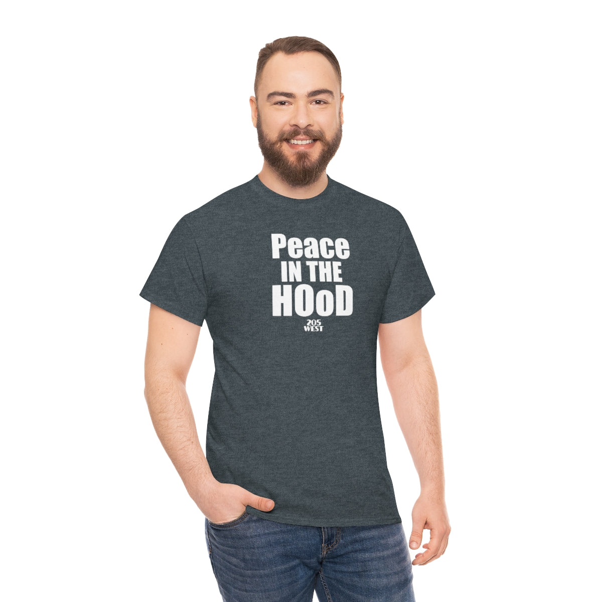 “Peace In The HOoD” Heavy Cotton Tee