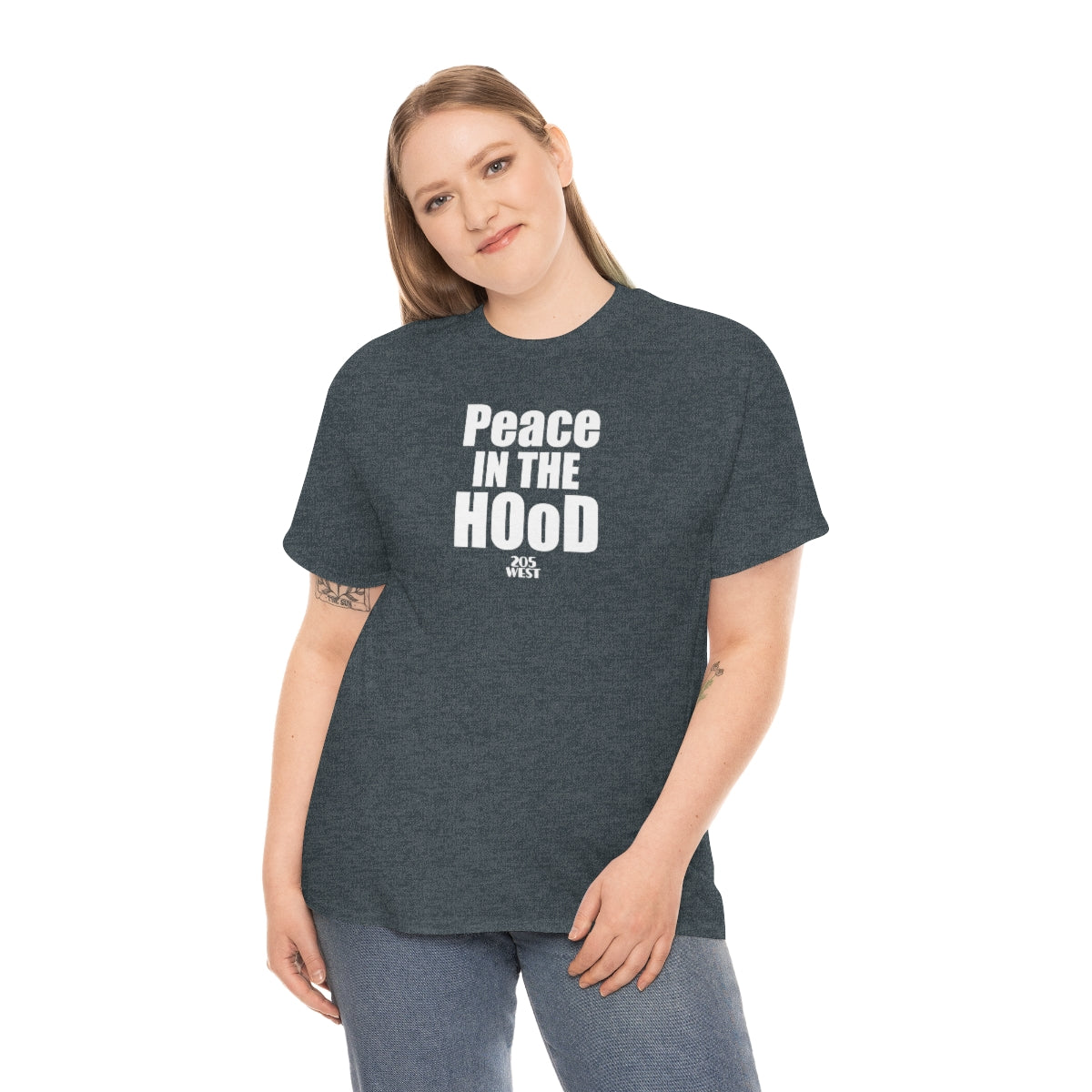 “Peace In The HOoD” Heavy Cotton Tee