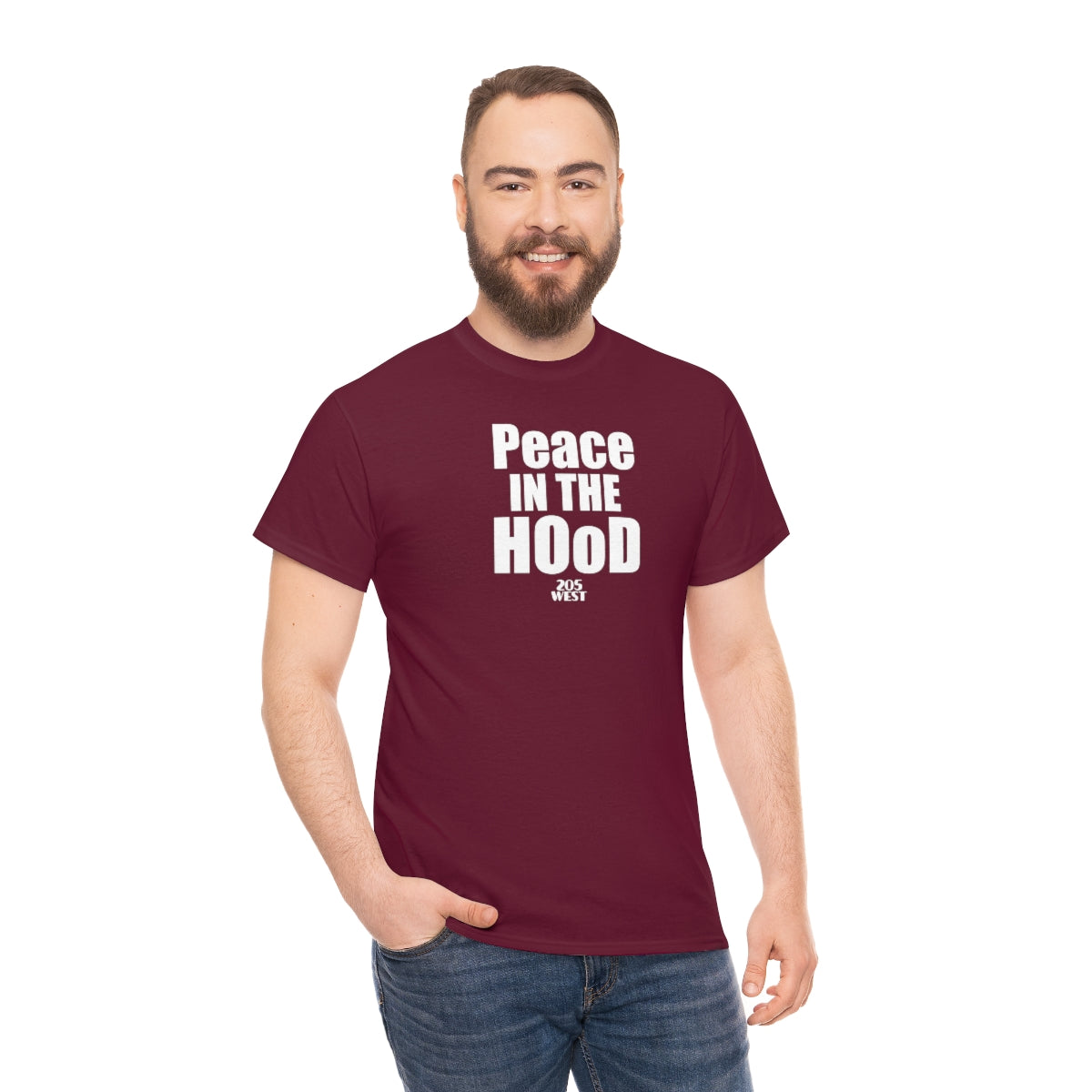 “Peace In The HOoD” Heavy Cotton Tee