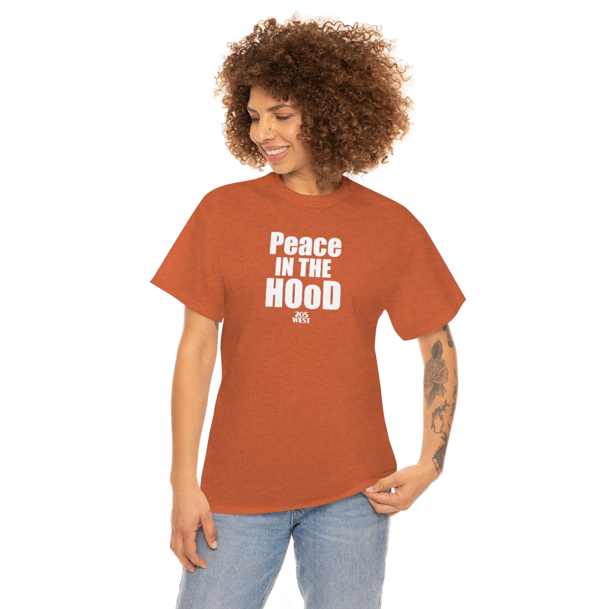 “Peace In The HOoD” Heavy Cotton Tee