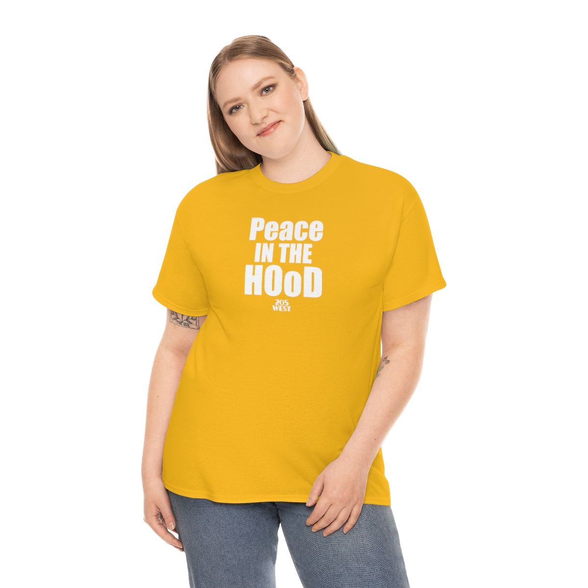 “Peace In The HOoD” Heavy Cotton Tee
