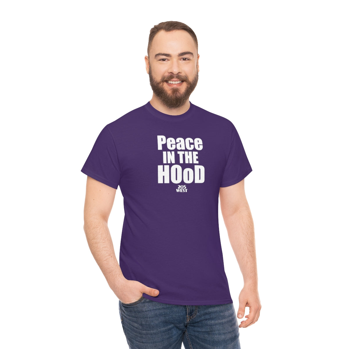 “Peace In The HOoD” Heavy Cotton Tee