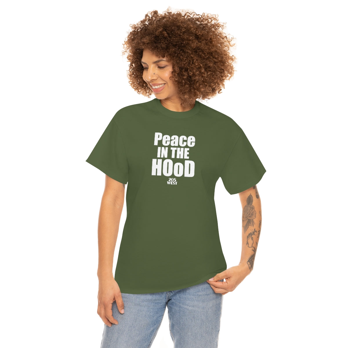 “Peace In The HOoD” Heavy Cotton Tee