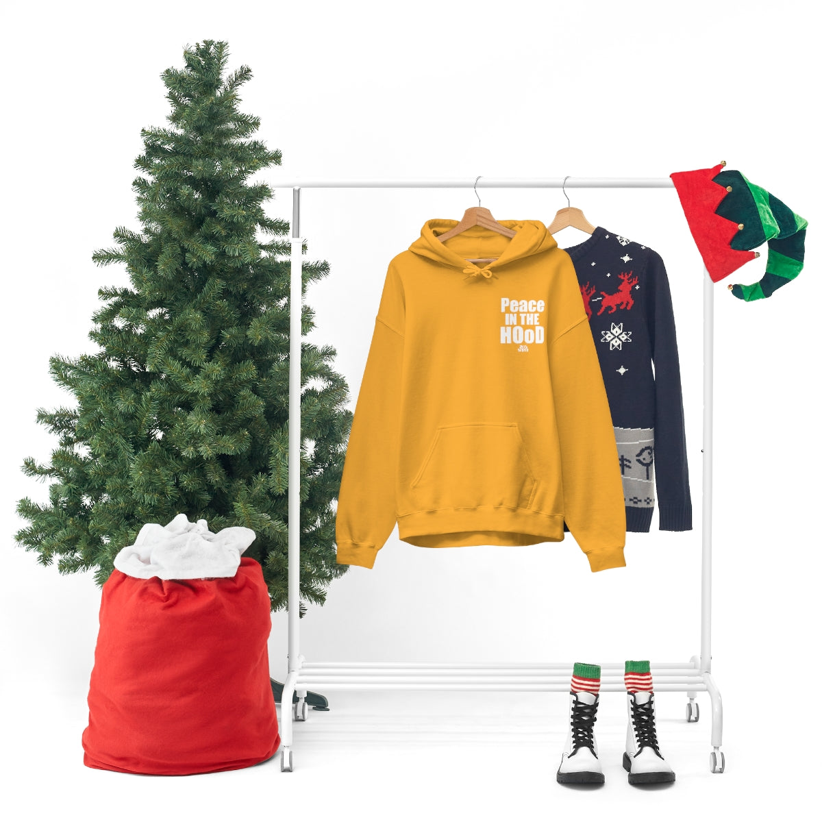 “Peace In The HOoD” Heavy Blend™ Hooded Sweatshirt