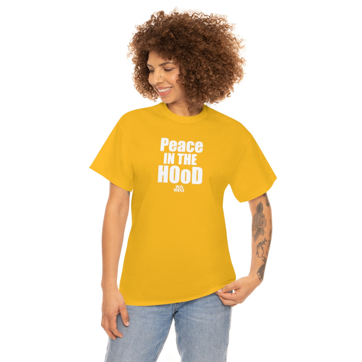 “Peace In The HOoD” Heavy Cotton Tee