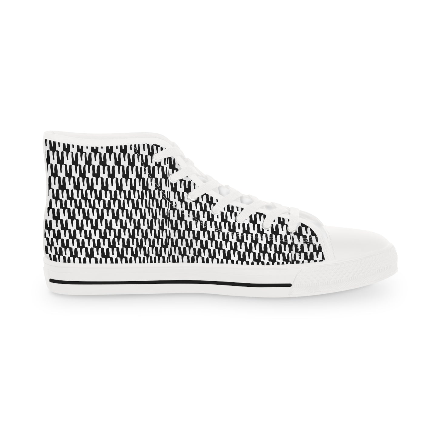 “Cactus” Black And White ,Men’s High Top Sneakers