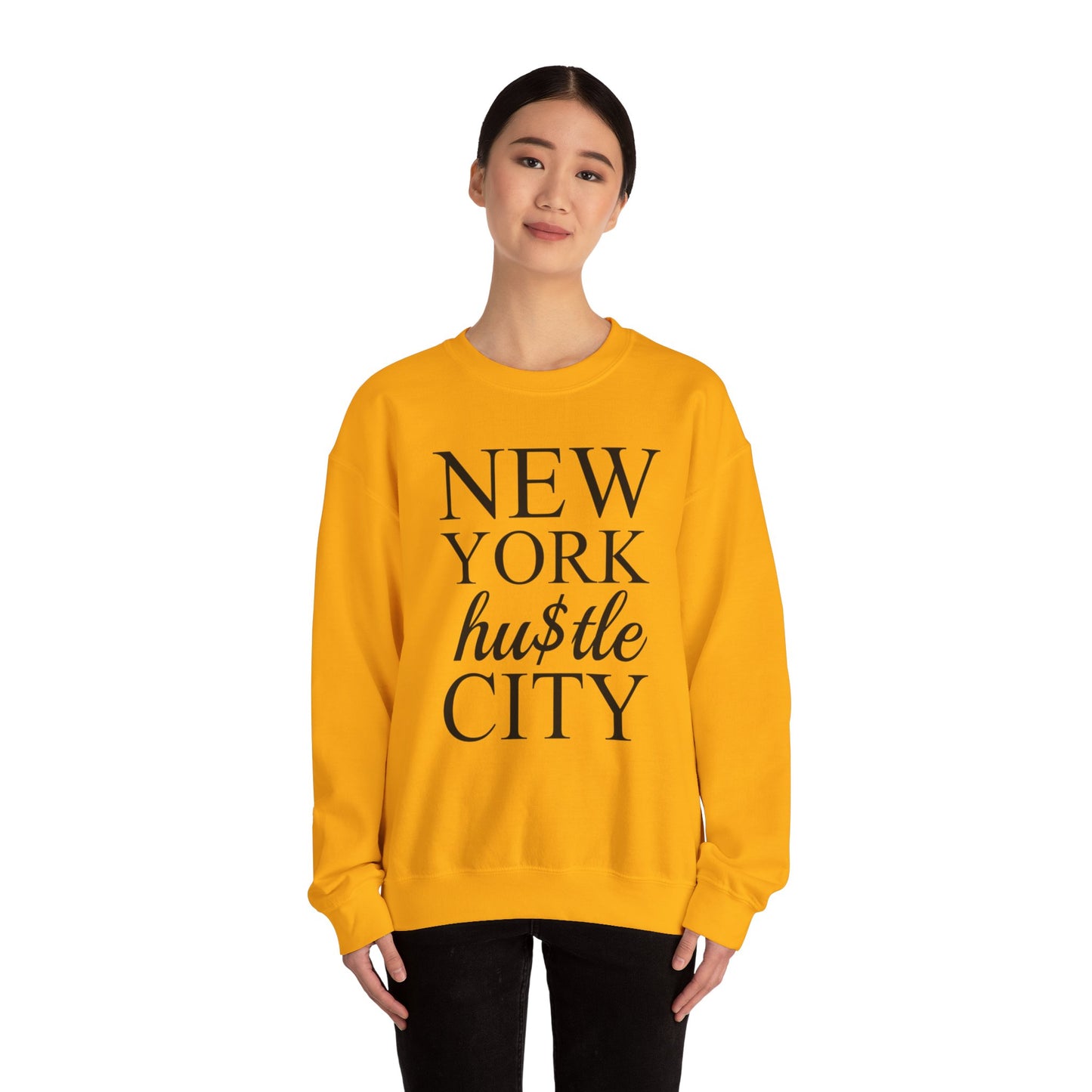 “NEW YORK HU$TLE CITY” Heavy Blend™ Crewneck Sweatshirt