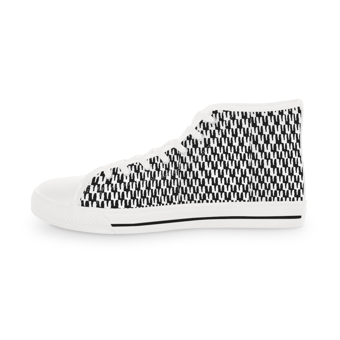 “Cactus” Black And White ,Men’s High Top Sneakers