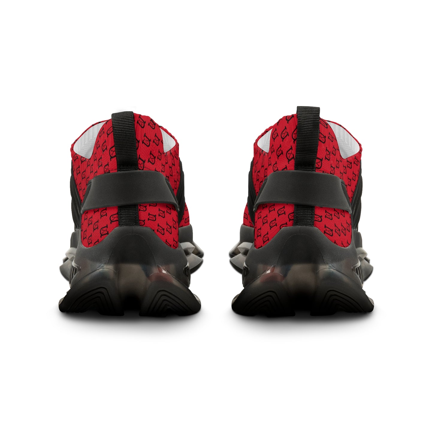 nY Red And Black Men's Mesh Sneakers
