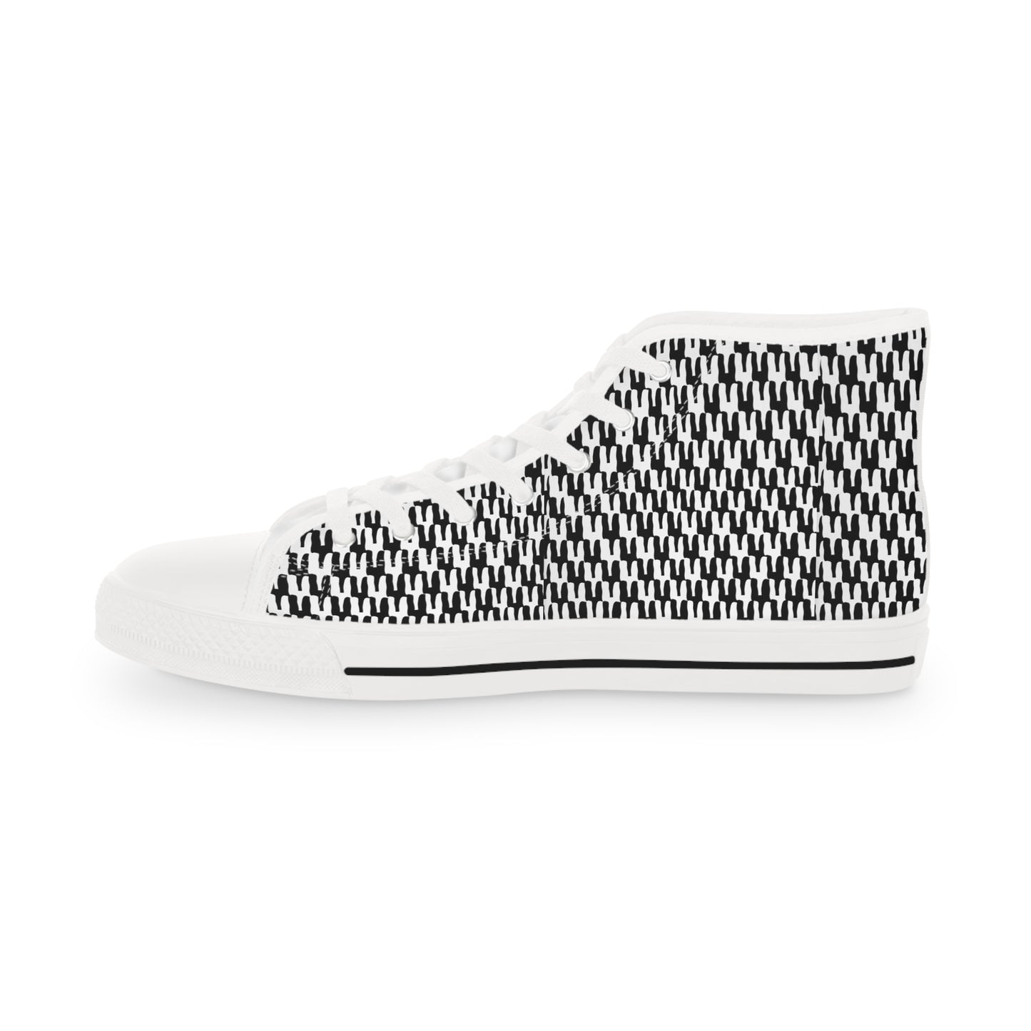 “Cactus” Black And White ,Men’s High Top Sneakers