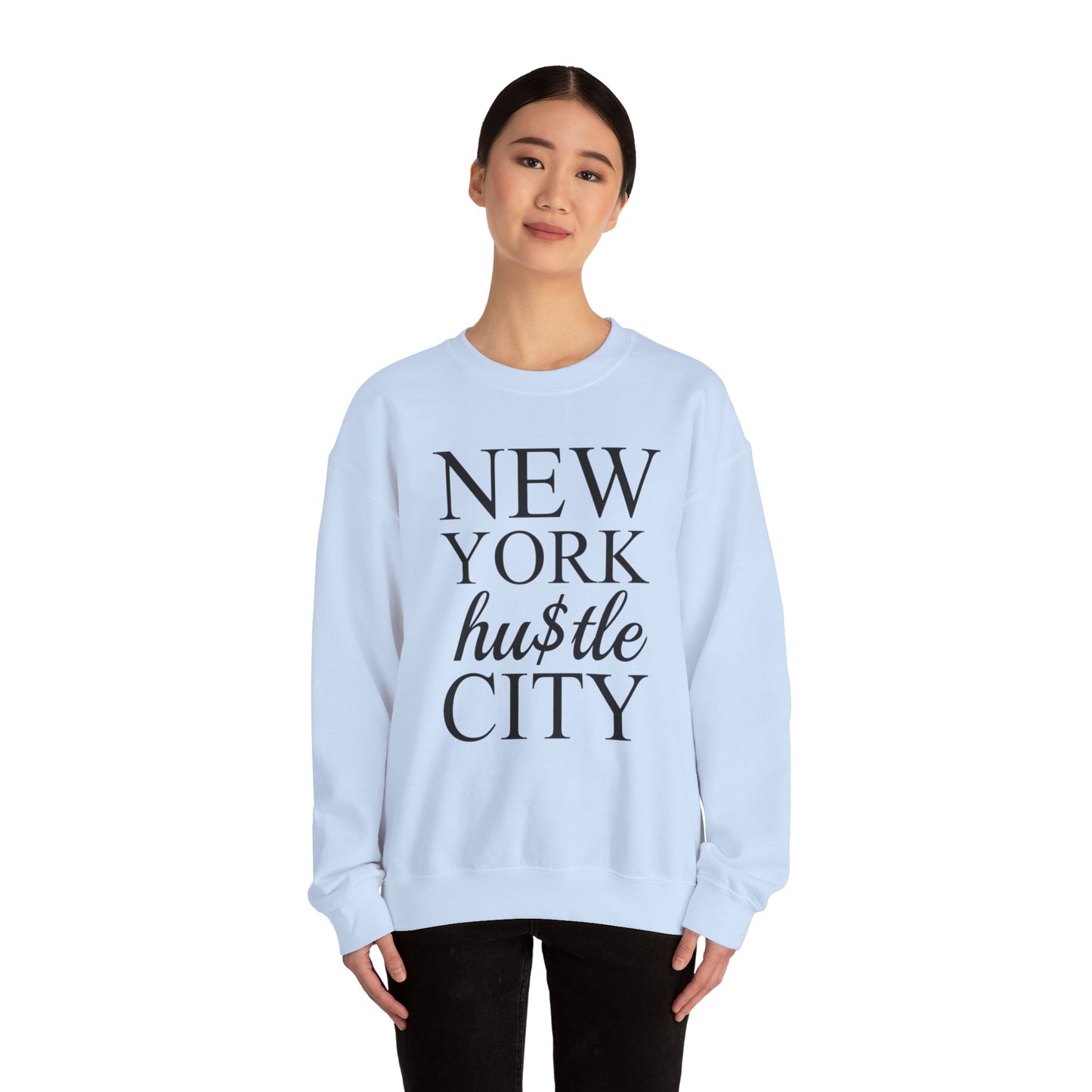 “NEW YORK HU$TLE CITY” Heavy Blend™ Crewneck Sweatshirt