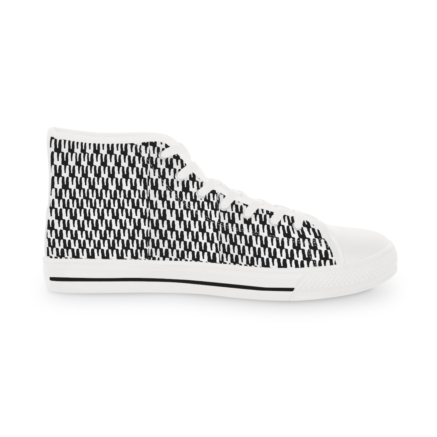 “Cactus” Black And White ,Men’s High Top Sneakers