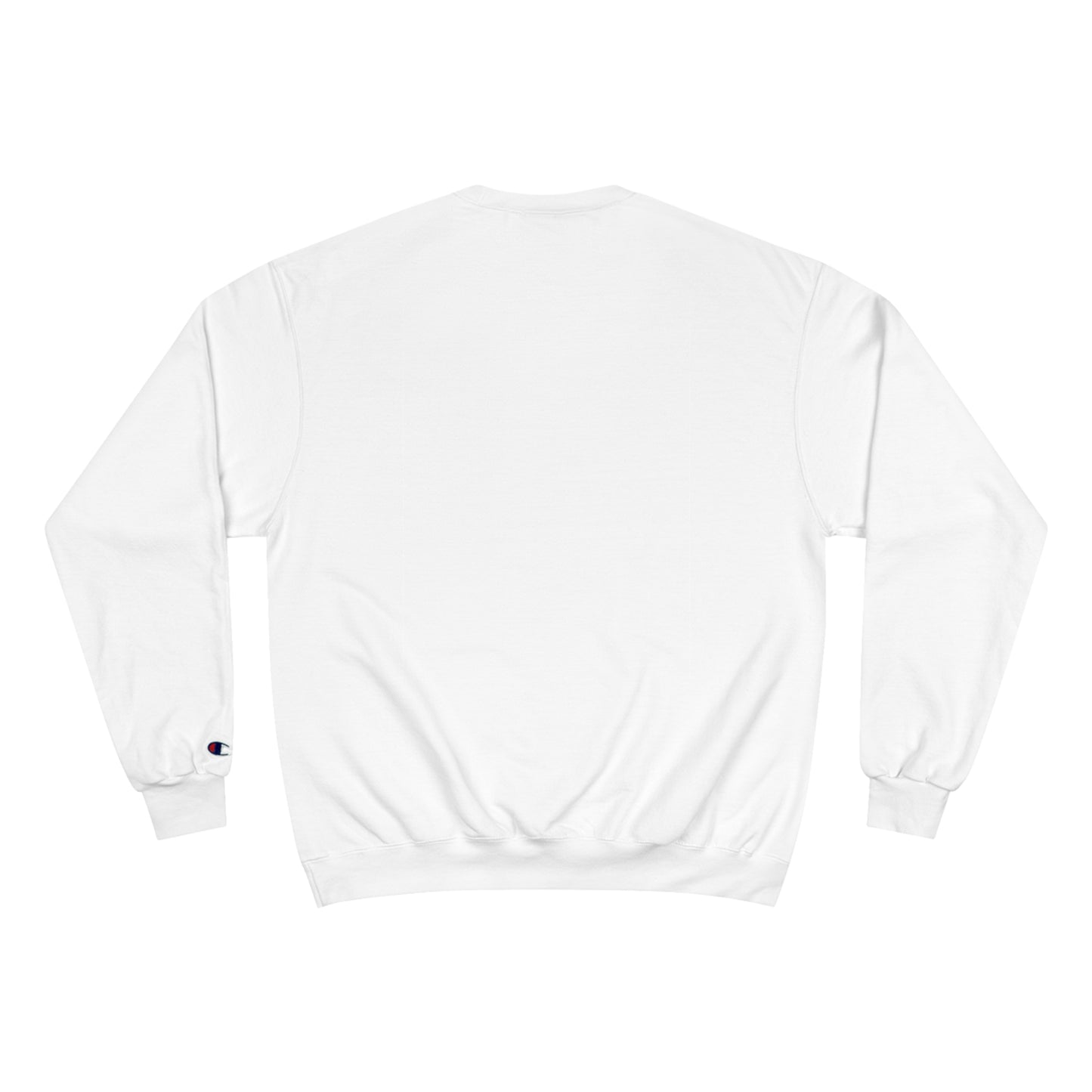 NECESSITY IS THE MOTHER OF HUSTLIN(red and black over white)Champion Sweatshirt