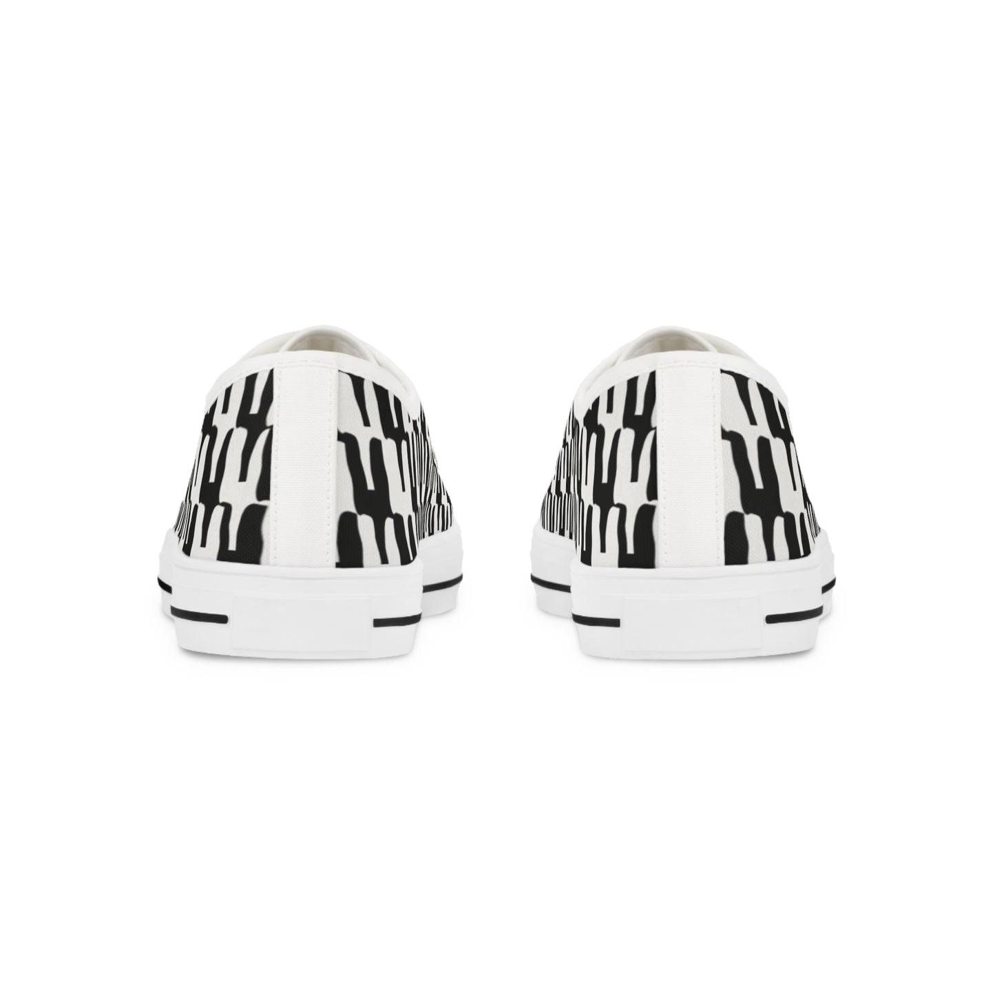 “Cactus” Black And White Men's Low Top Sneakers