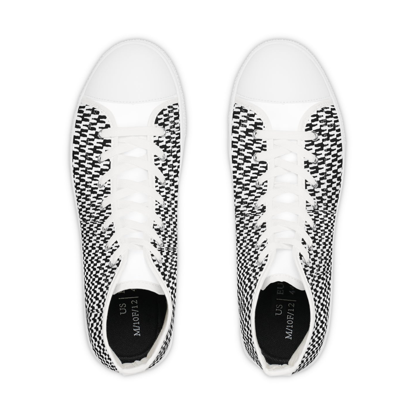 “Cactus” Black And White ,Men’s High Top Sneakers
