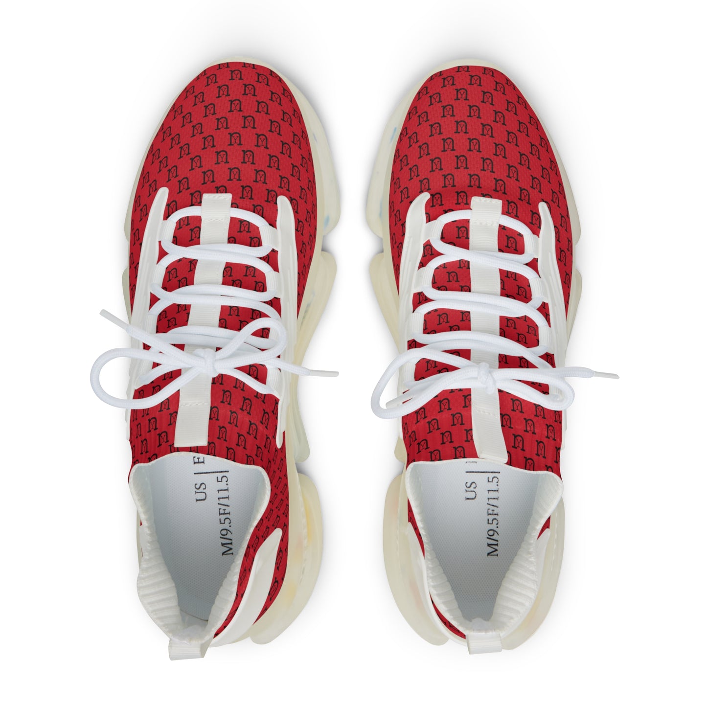 nY Red And Black Men's Mesh Sneakers