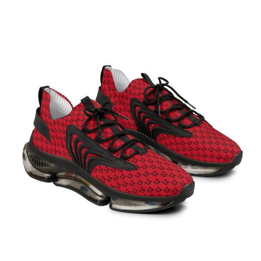 nY Red And Black Men's Mesh Sneakers