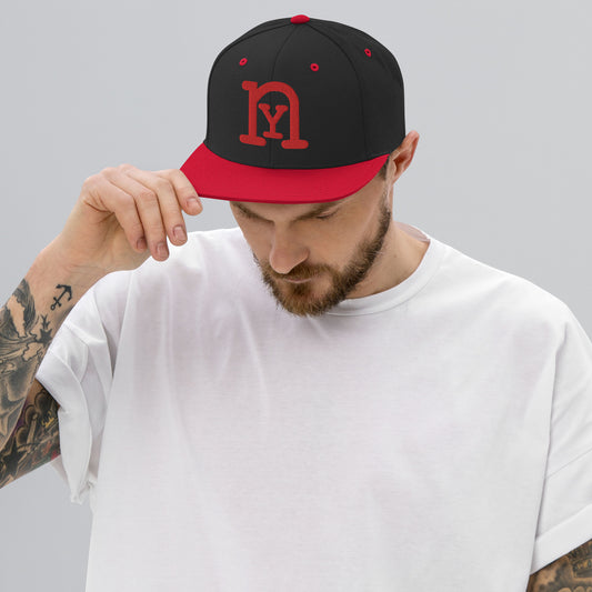 nY Black/Red Snapback Hat