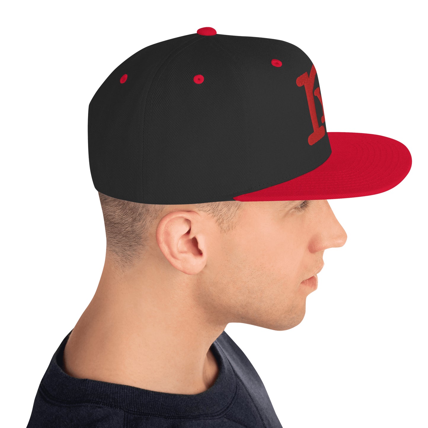 nY Black/Red Snapback Hat