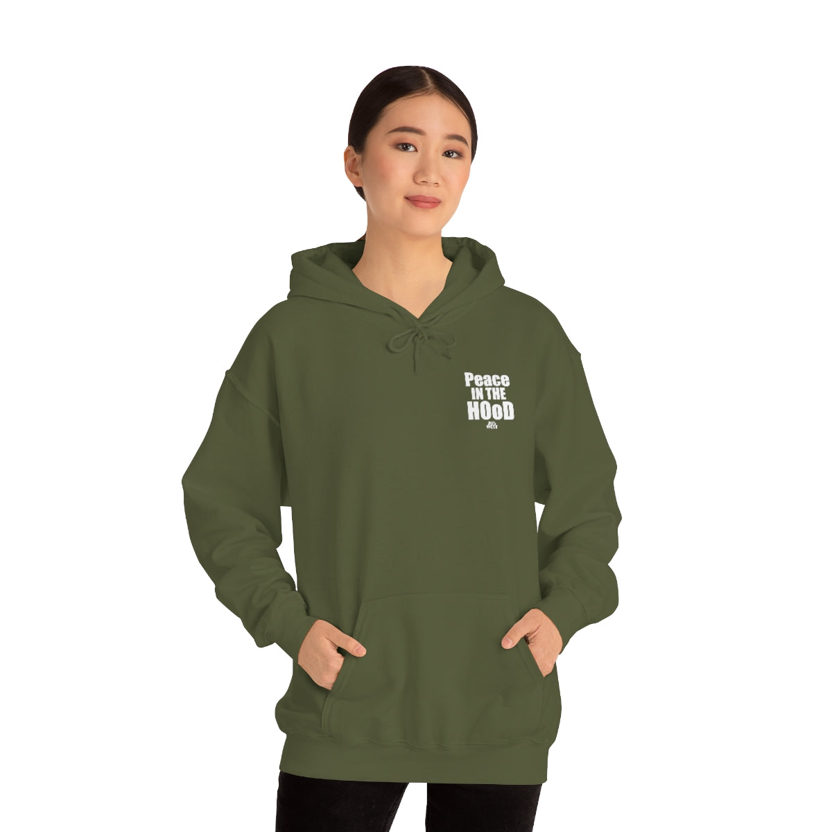 “Peace In The HOoD”  Heavy Blend™ Hooded Sweatshirt