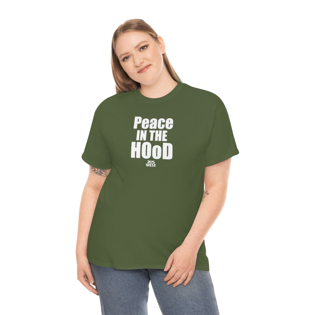 “Peace In The HOoD” Heavy Cotton Tee