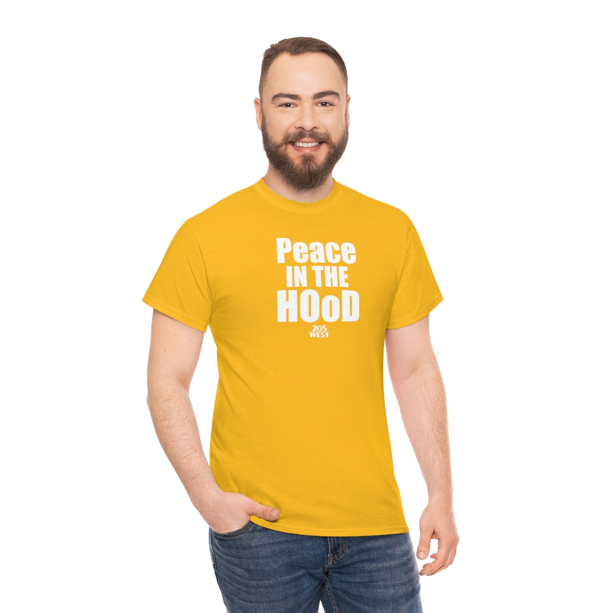 “Peace In The HOoD” Heavy Cotton Tee