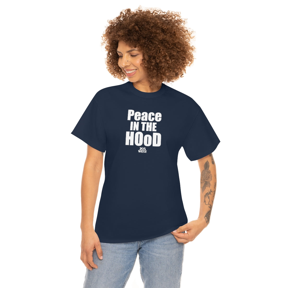 “Peace In The HOoD” Heavy Cotton Tee