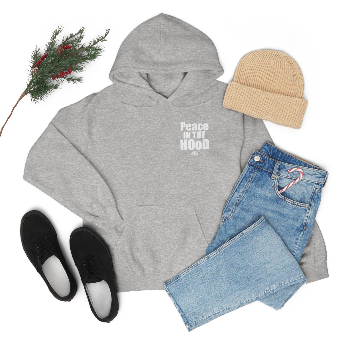 “Peace In The HOoD”  Heavy Blend™ Hooded Sweatshirt