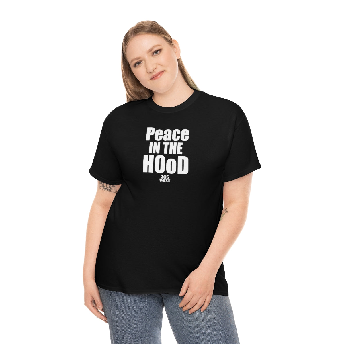 “Peace In The HOoD” Heavy Cotton Tee