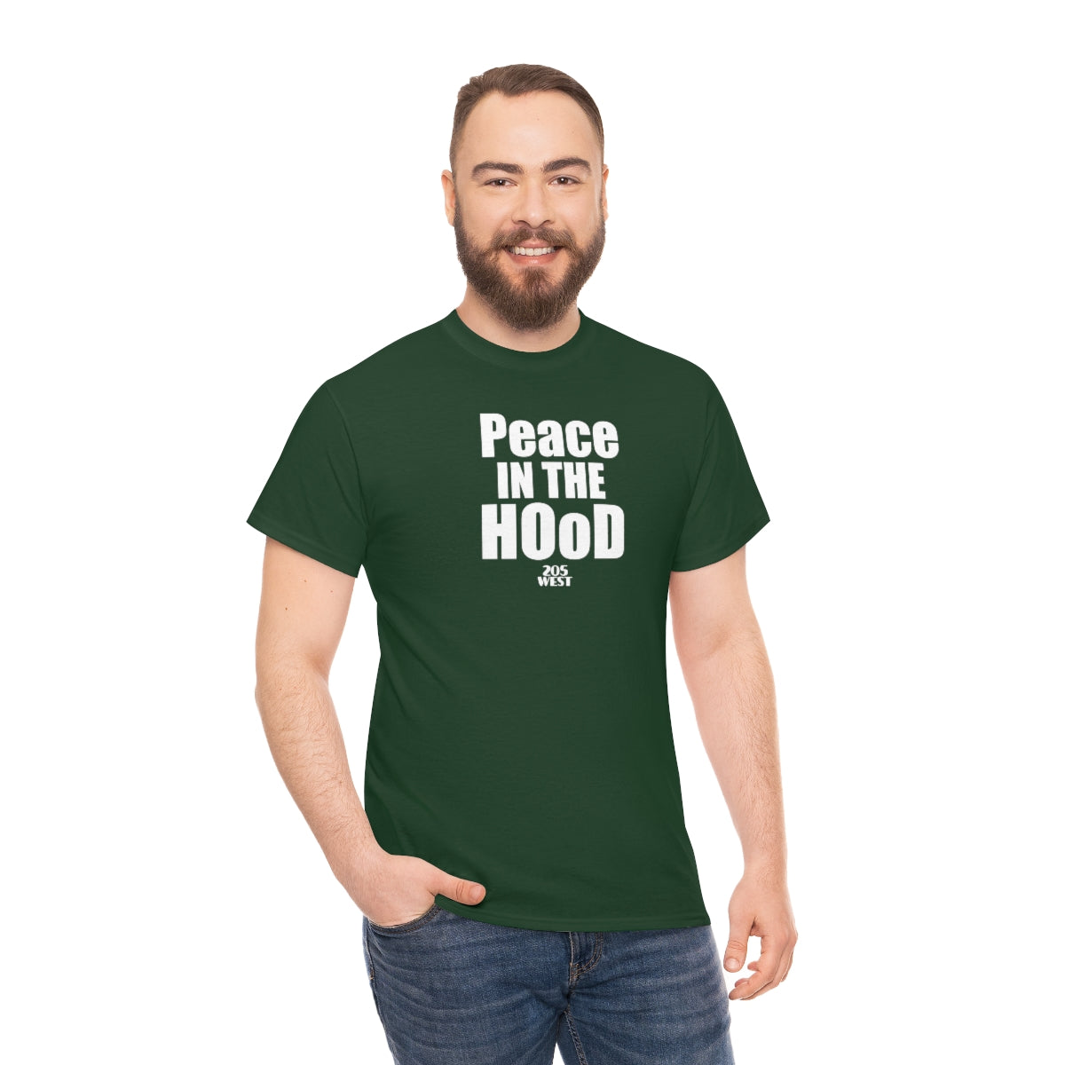 “Peace In The HOoD” Heavy Cotton Tee