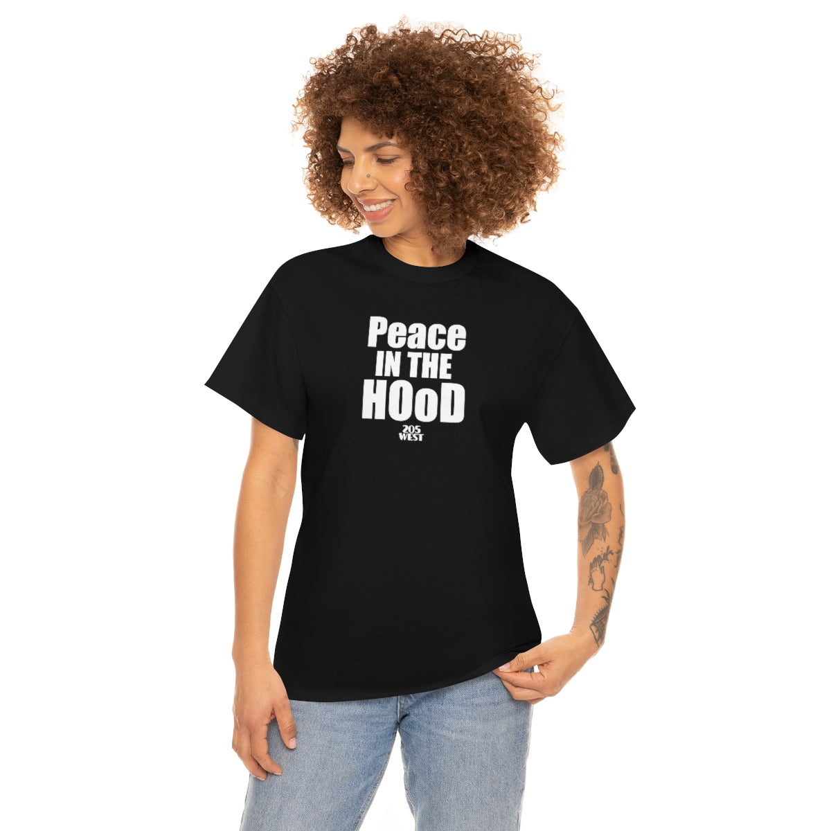 “Peace In The HOoD” Heavy Cotton Tee