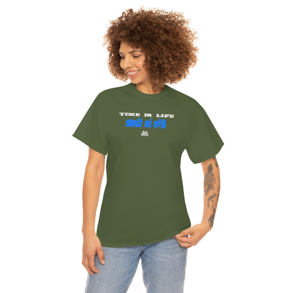 “TIME IS LIFE  & life is time “ Heavy Cotton Tee
