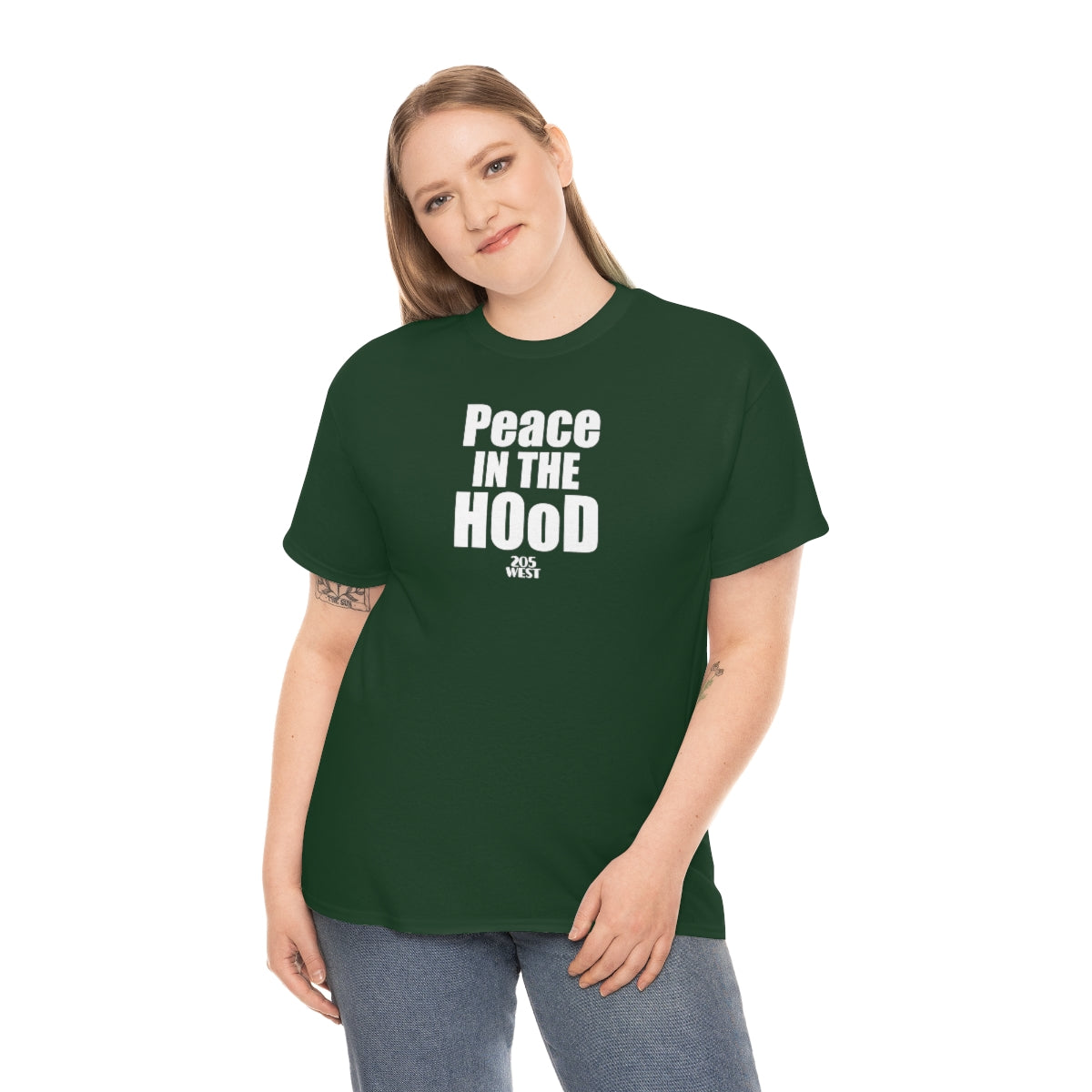 “Peace In The HOoD” Heavy Cotton Tee