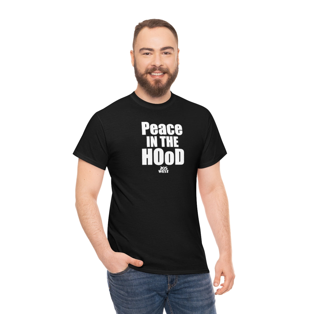 “Peace In The HOoD” Heavy Cotton Tee
