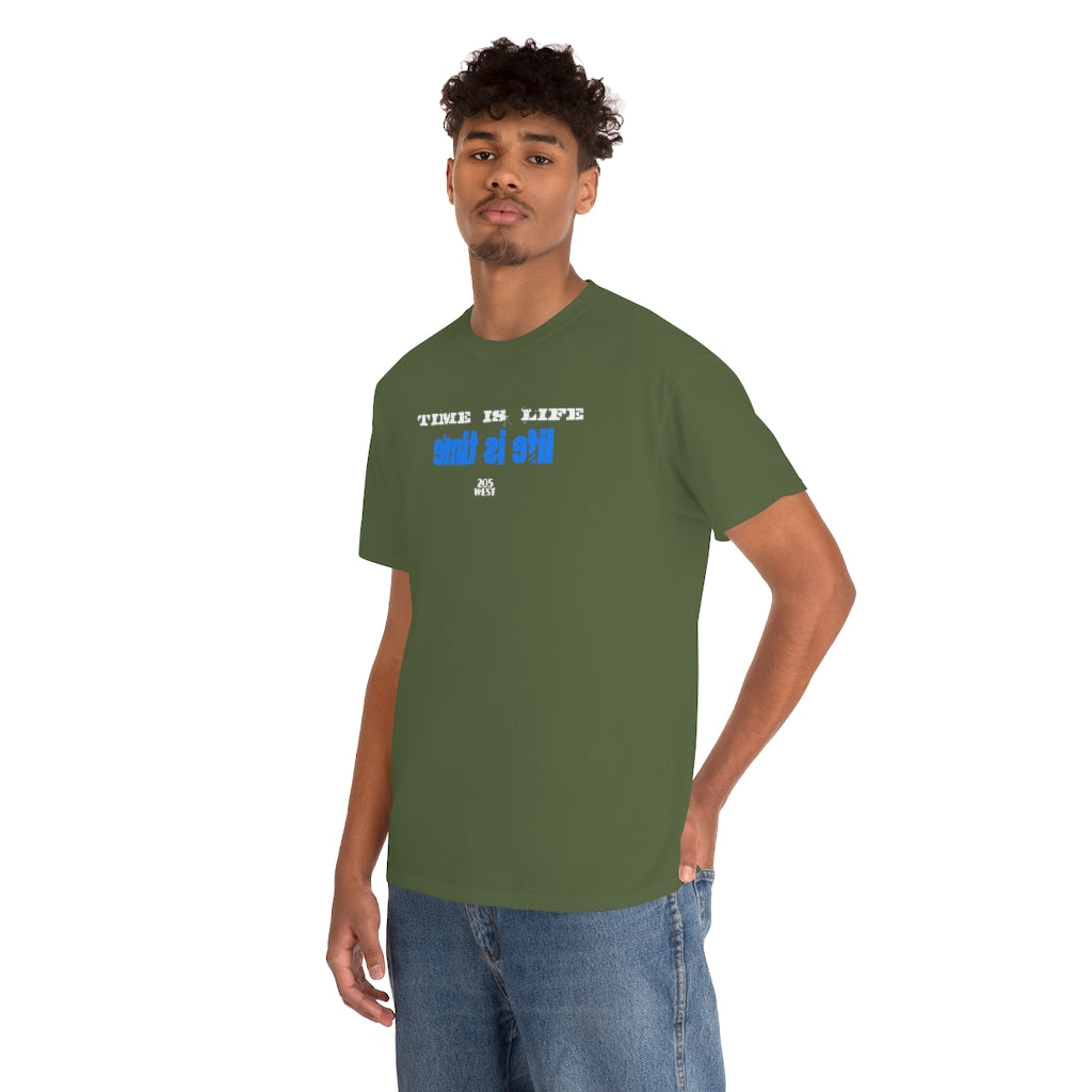 “TIME IS LIFE  & life is time “ Heavy Cotton Tee