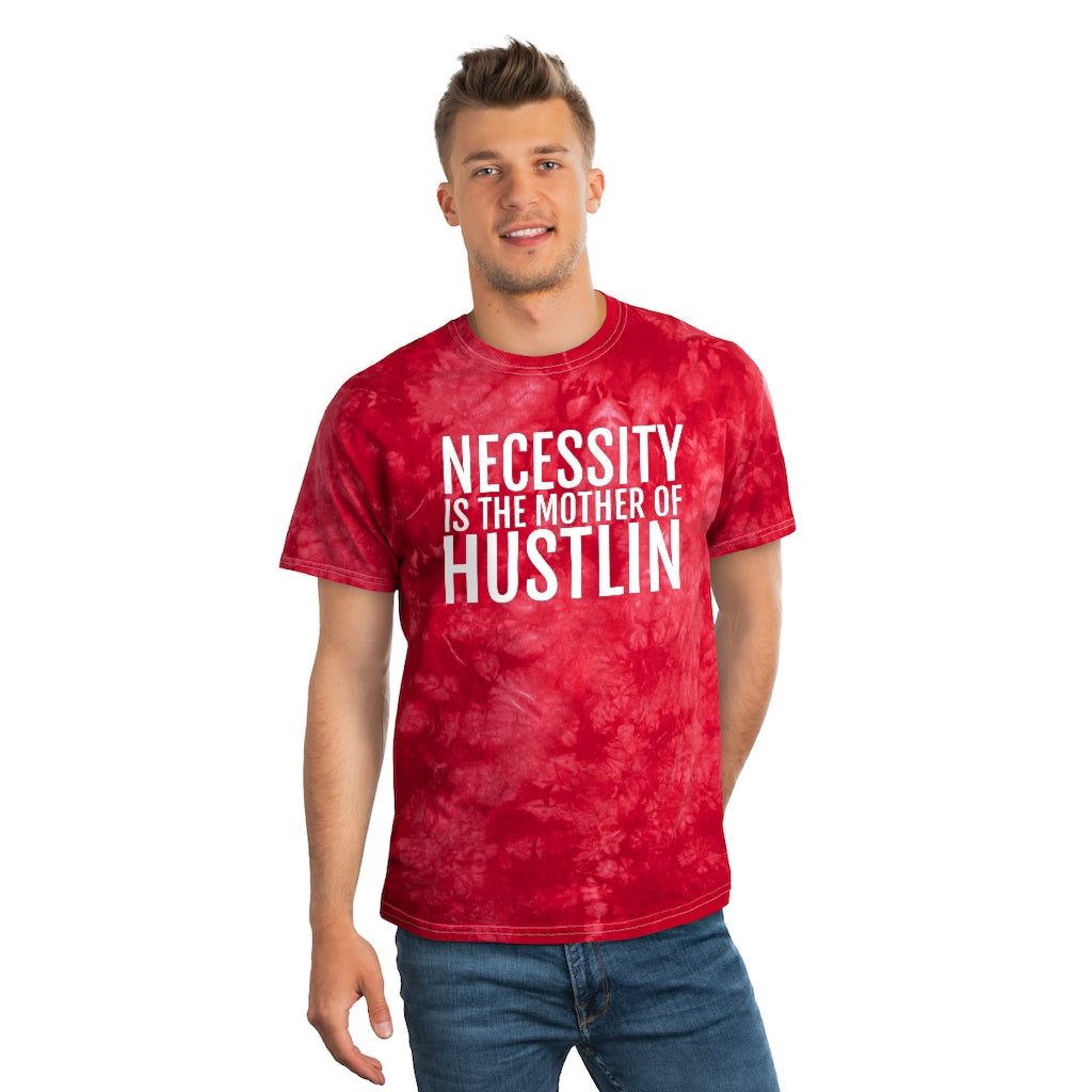 “NECESSITY IS THE MOTHER OF”Tie-Dye Tee, Crystal