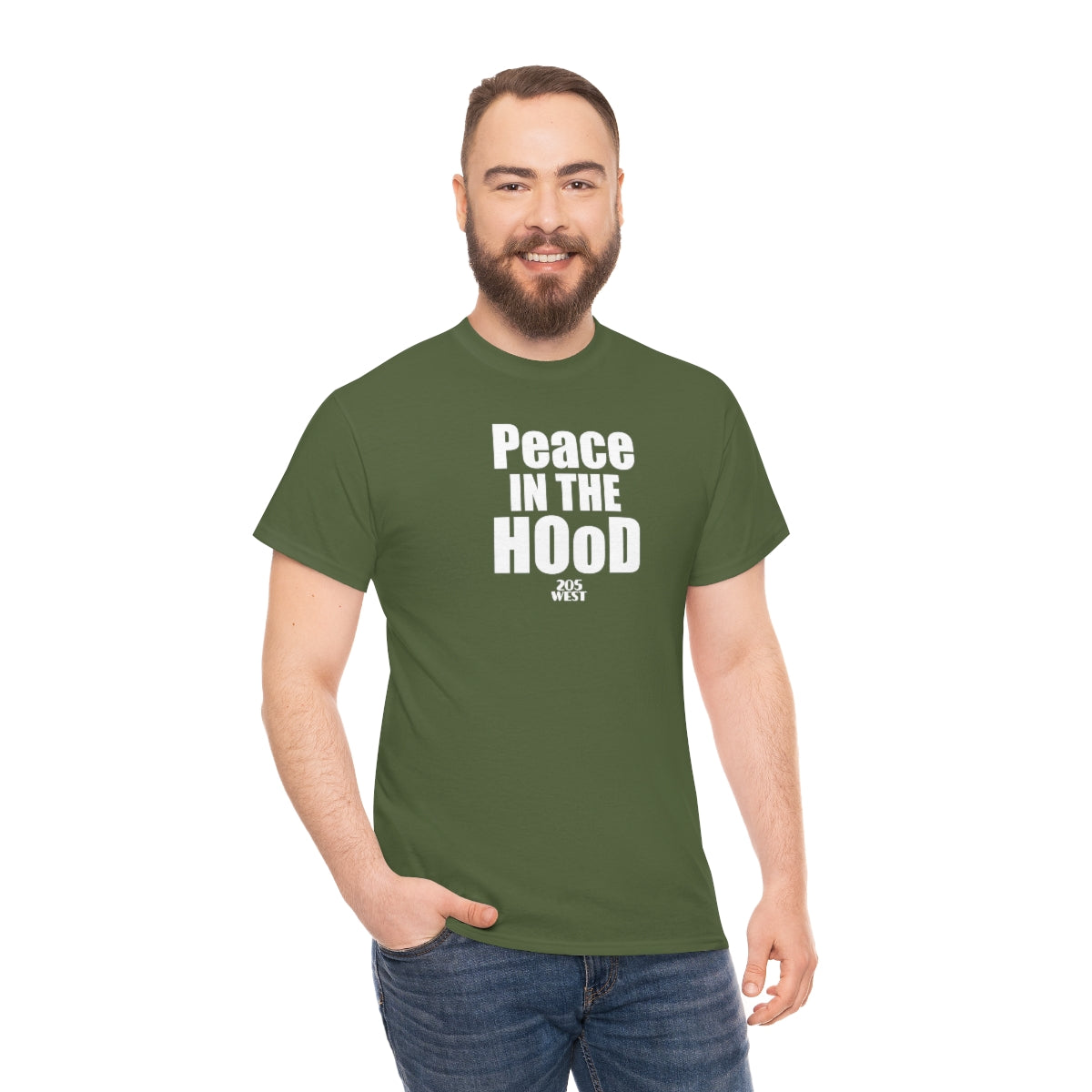 “Peace In The HOoD” Heavy Cotton Tee