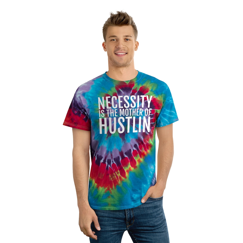 “NECESSITY IS TYE MOTHER OF”Tie-Dye Tee, Spiral